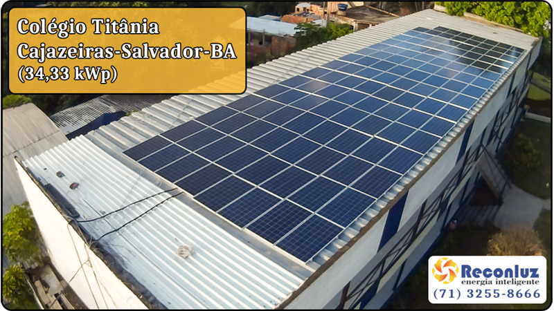 Energia Solar Salvador Bahia - Reconluz - Colégio Titania