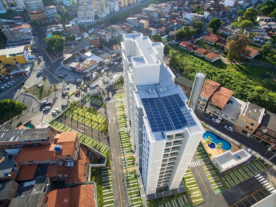 Spazio Solar do Parque, em Narandiba, estreou a energia solar nos empreendimentos da MRV. (Foto: Divulgação)