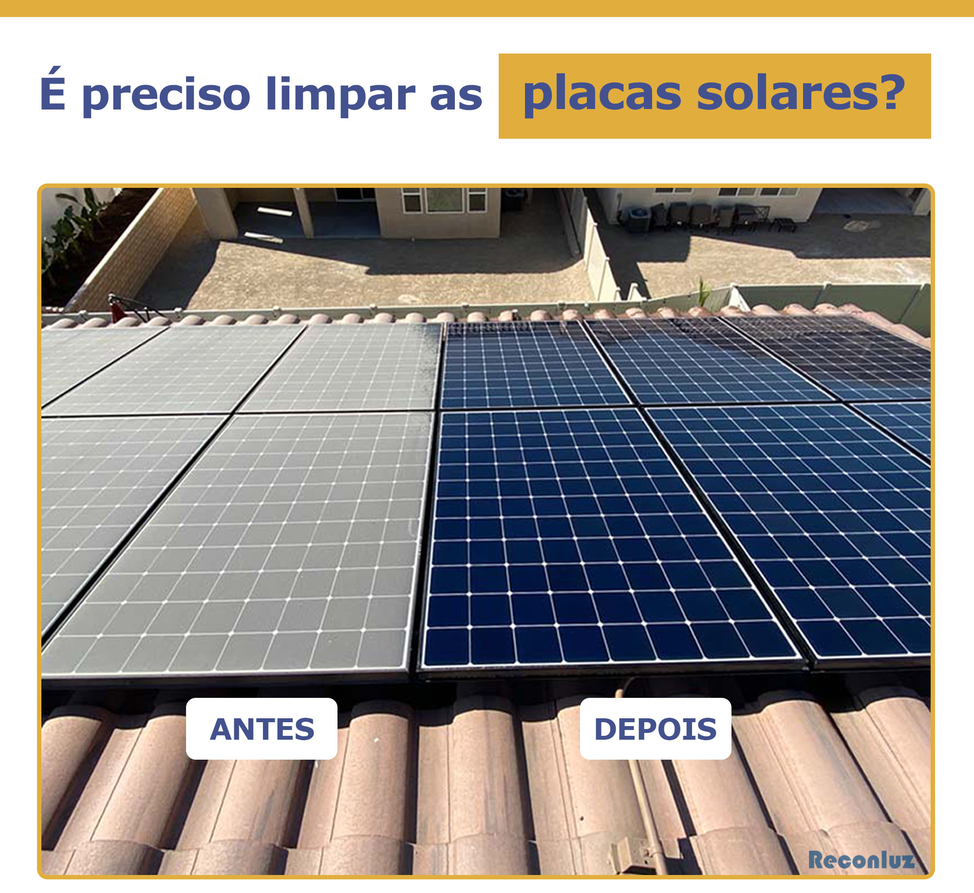 Limpeza Painéis Solares - Manutenção Preventiva - Energia Solar Salvador - Reconluz