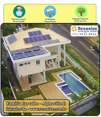 Energia Solar Salvador Bahia – Reconluz – Família Carvalho