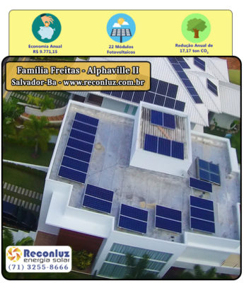 Energia Solar Salvador Bahia – Reconluz – Família Freitas