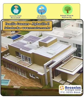 Energia Solar Salvador Bahia – Reconluz – Família Guanaes