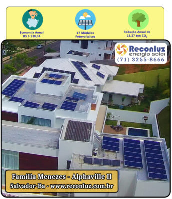 Energia Solar Salvador Bahia – Reconluz – Família Menezes