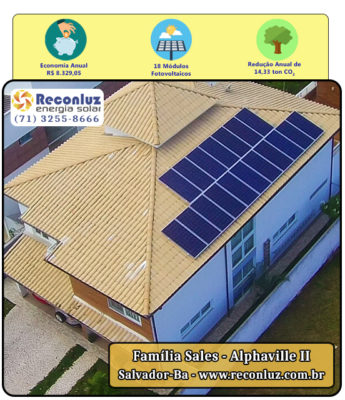 Energia Solar Salvador Bahia – Reconluz – Família Sales