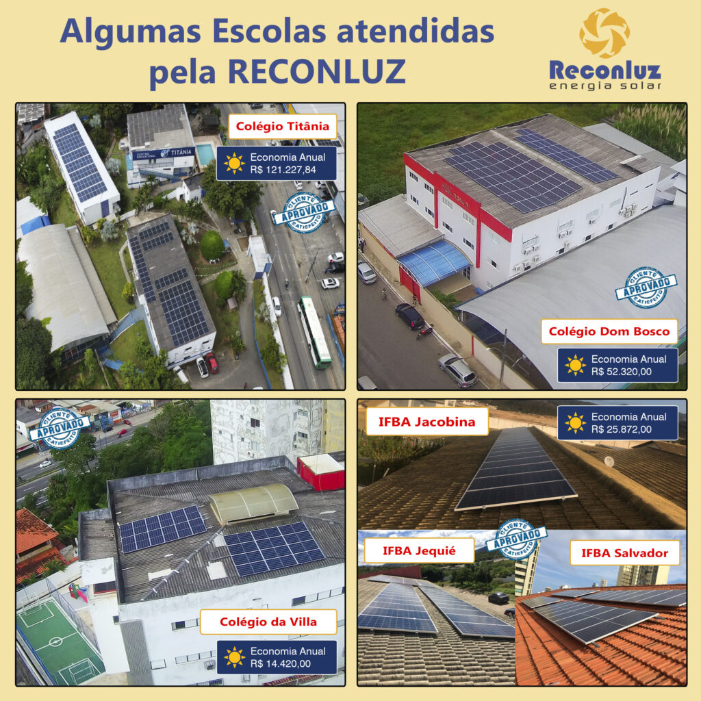 Escolas Reconluz Energia Solar na Bahia