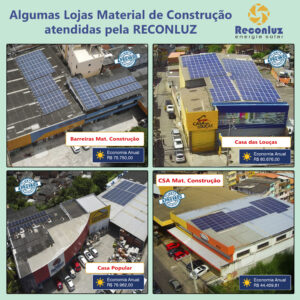 Lojas de Material de Construção Reconluz Energia Solar na Bahia